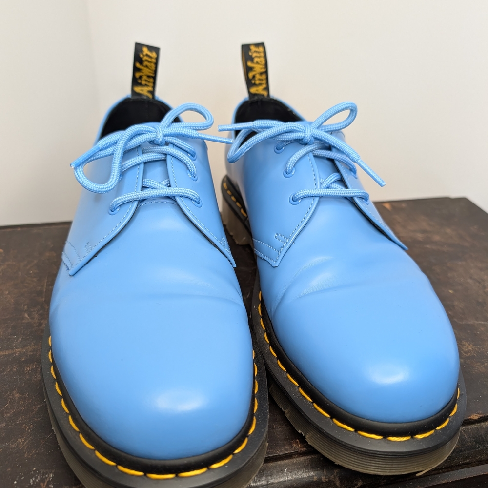 Dr. Martens 1461 Smooth Light Blue Leather Derby Shoes